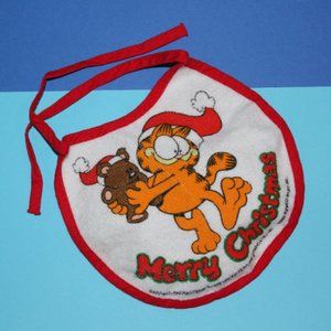 Vintage Garfield "Merry Christmas" Holiday/Christmas Bib 1992 Remco